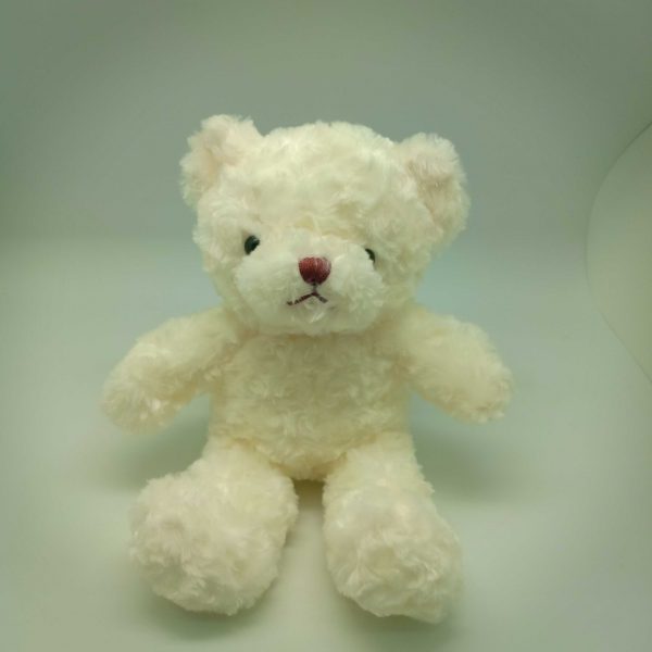 Bubble stock plush bear white rosy