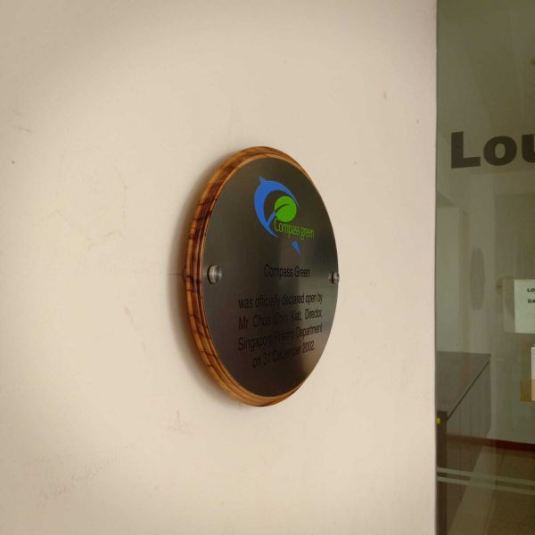 metal wood plaque installation