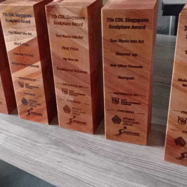 recycle wood trophy